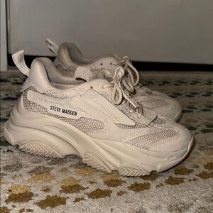 Steve Madden Cream Chunky Sneakers